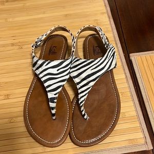 Zebra print sandals